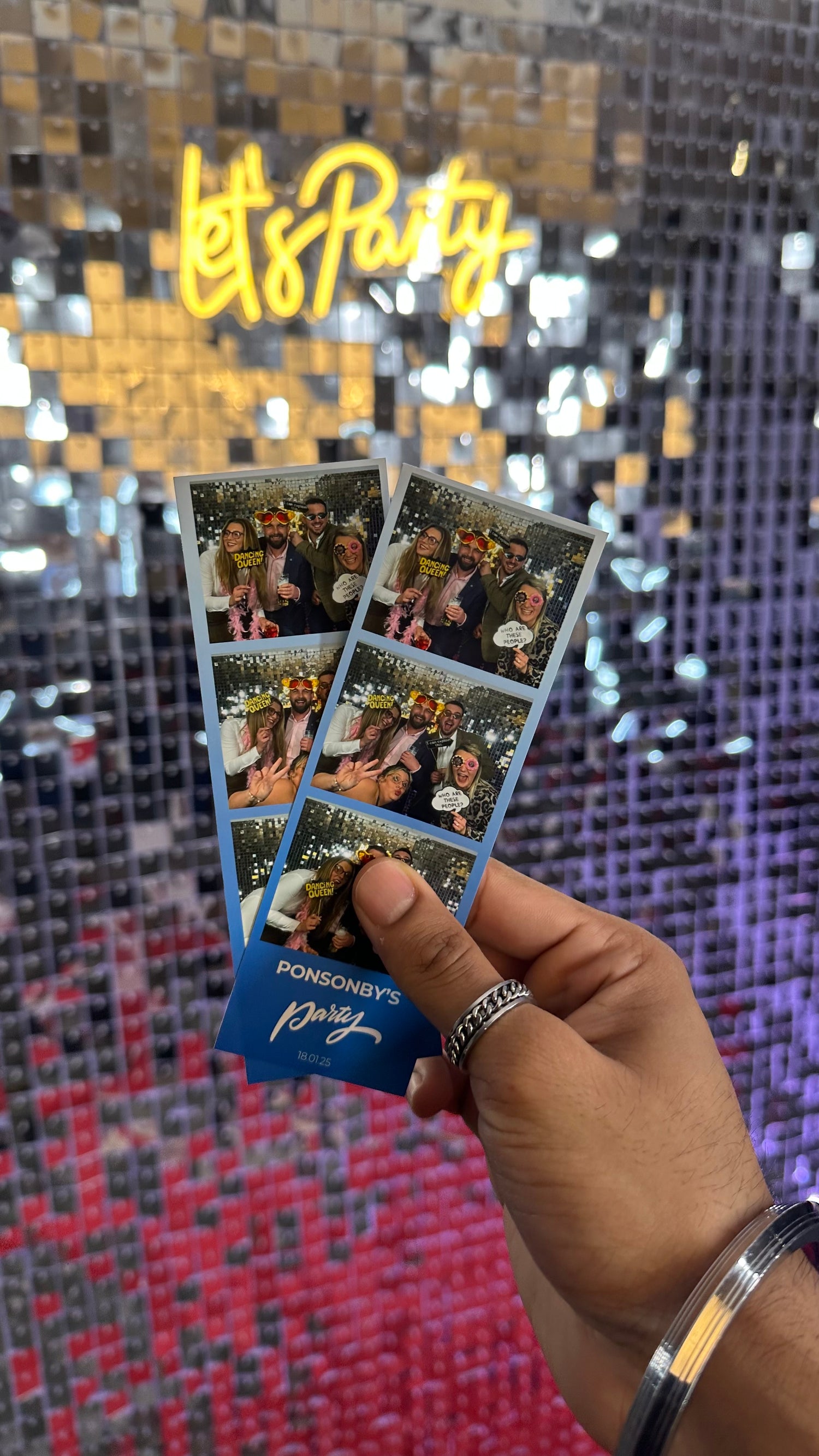 Prints from our photo booth at a corporate event in birmingham